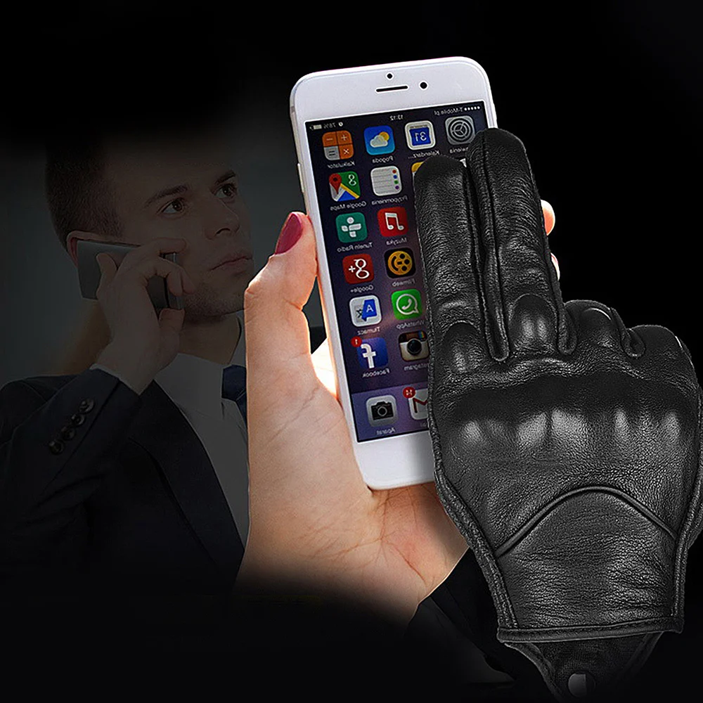 

Winter Genuine Leather Touch Screen Warm Thicken Riding Workout for Travel Outdoor - Size (Black)