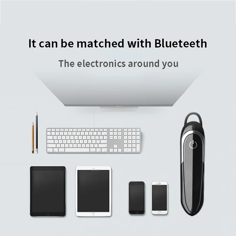 Беспроводные голосовые подсказки, стерео звук, Bluetooth 5,0, деловые наушники, гарнитура с микрофоном и шумоподавлением, 2021 (art.: 3920b46cce596) - 3920b46cce596