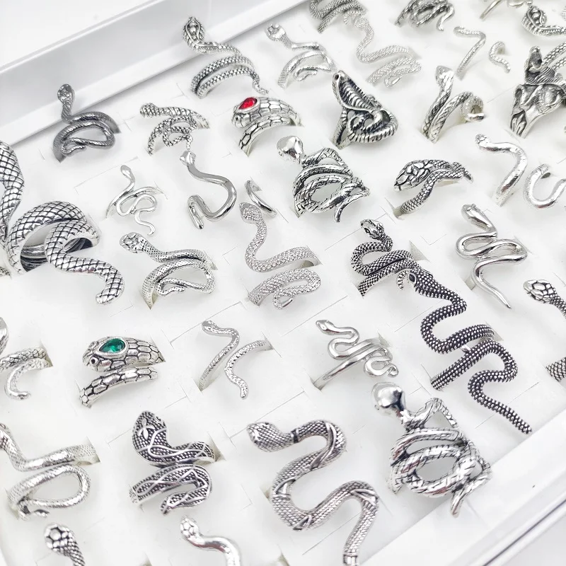 кольцо женское мужское кольца 2021 тренд готика винтажные 20 штук / пакет ретро змея