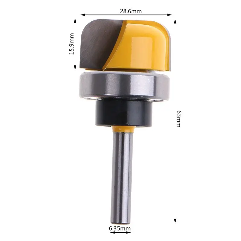 

1-1/8" Diameter Bowl Tray Cemented Carbide Router Bit 1/4" Shank For Woodworking Chisel Cutter Cutting Tool