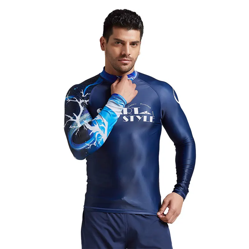 Мужская футболка с длинным рукавом и защитой от солнца лайкра UPF50|Комбинезоны| |