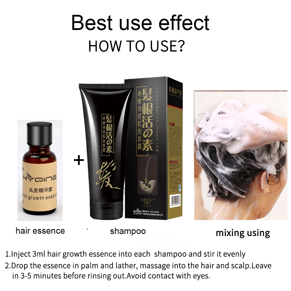 

Hair Loss Treatment Shampoo for Hair Growth Essence Control Oil Repair Damaged Hair with Genger Roots Extract Hair Care Products