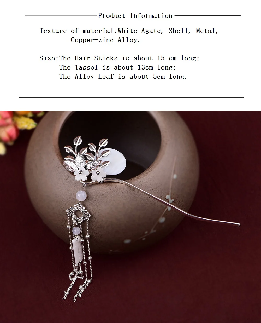 Династия Тан древней китайской принцессы Длинная кисточка металлическая