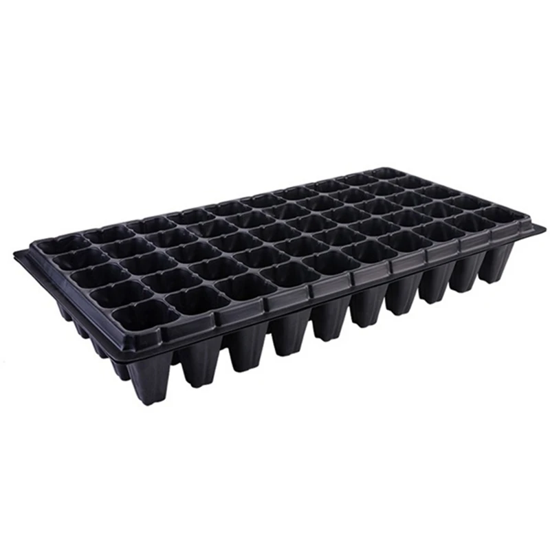 

5Pcs 50 Cells Seedling Starter Tray Extra Strength Seed Germination Plant Flower Pots Nursery Grow Box Garden