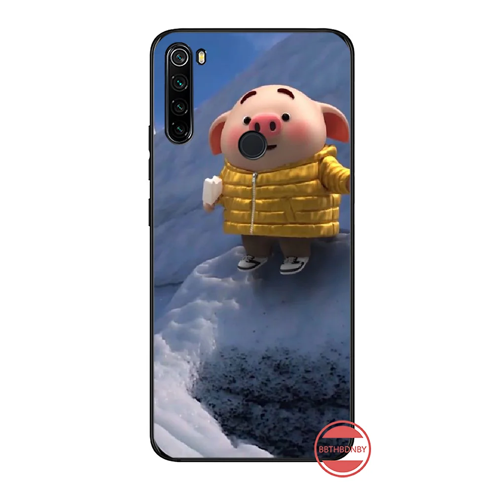 pig Lovebay Cute Lovely Cartoon animal Black Cell Phone Case For xiaomi Redmi 5 5A plus 7A 8 note 2 3 4 6 7 GO K20 A2 | Мобильные
