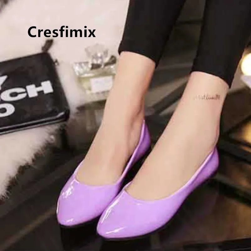 Туфли женские на плоской подошве фиолетовые a5710b | Обувь
