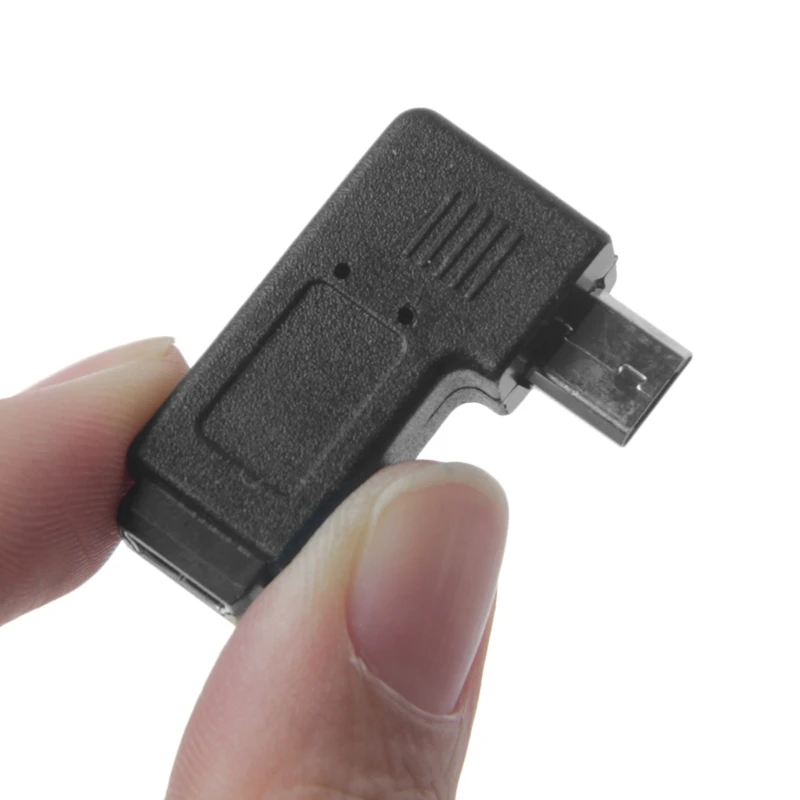Переходник Mini USB 5Pin (гнездо)/Micro (штекер) 90 градусов левый/правый угол для