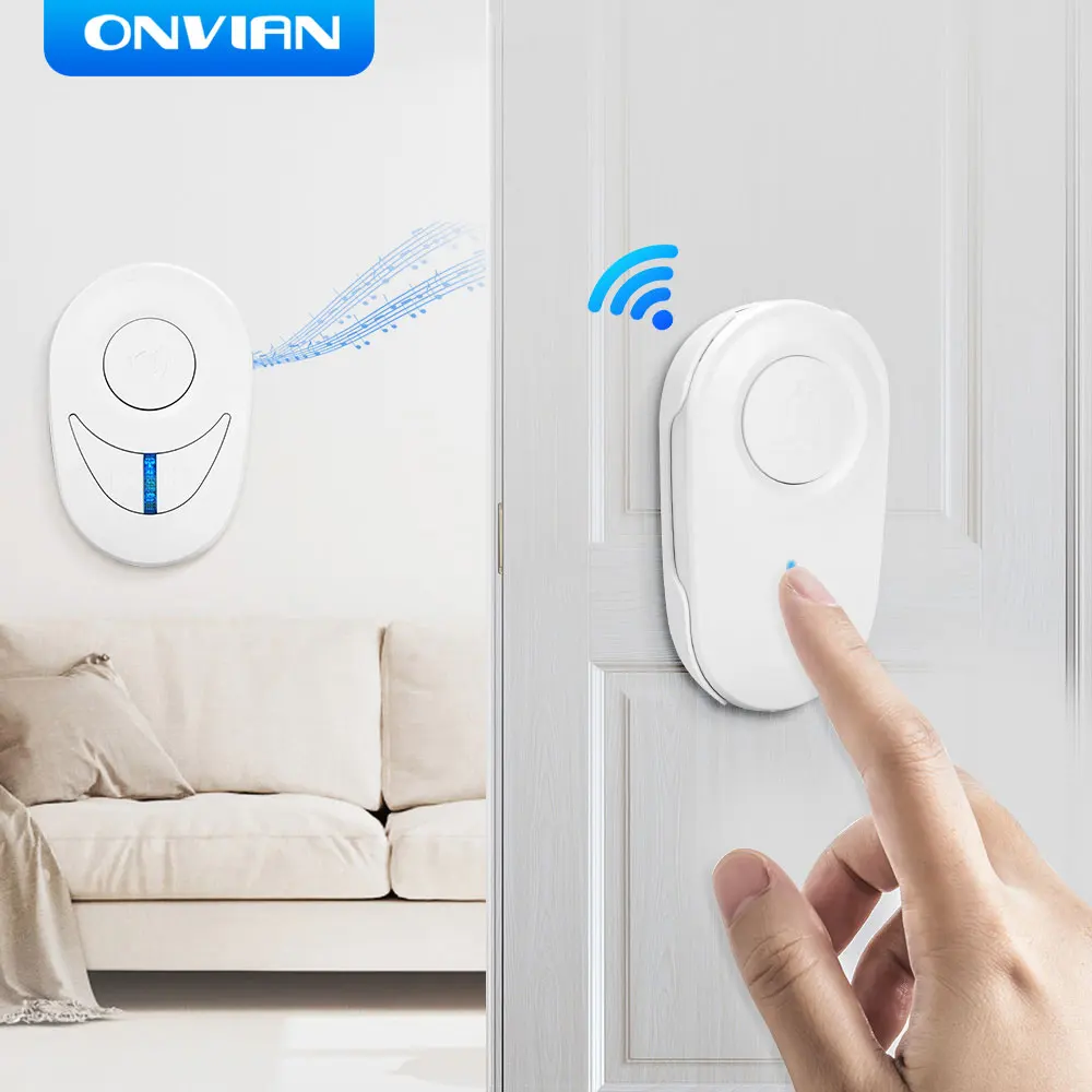 

Onvian Wireless Call Doorbell Home Elderly Call Reminder Waterproof Doorbell 100m Range Emergency Call Safety Alarm Sets