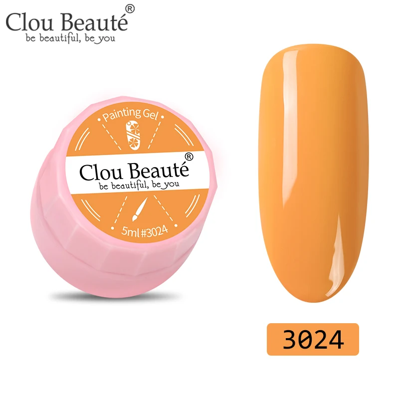 3024 Clou Beaute 72 цвета гель-краска УФ/светодиодный гель для ногтей замачиваемый дизайн ногтей светодиодный лак для ногтей УФ-гель для ногтей DIY Краска паук гель лак - Цвет: 3024