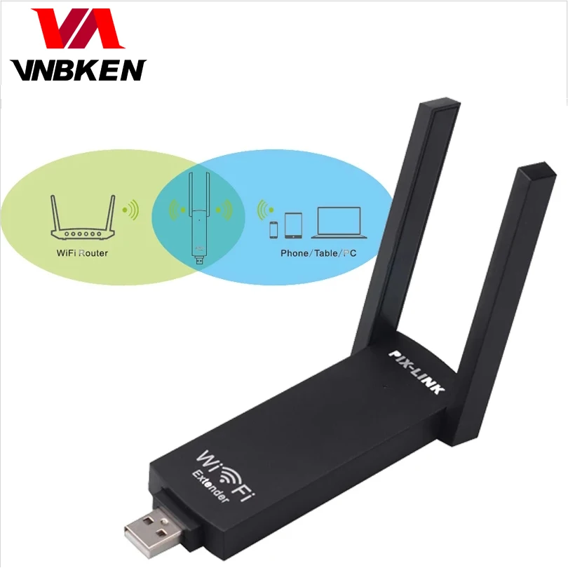 Беспроводной ретранслятор Wi-Fi PIX-LINK диапазон USB 300 Мбит/с усилитель сигнала