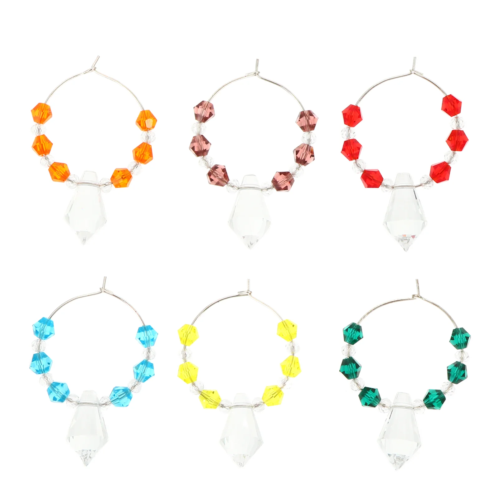 

6 шт. хрустальные бусины, стеклянные идентификаторы, подвески, чашки, знаки, товары Вечерние