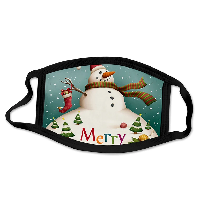 

Fashion Cool Christmas Tree Print Cool 3D Adult Kid Mask Washable Dustproof Sport Face Mask Reusable Fabric Anti Pollution Mask