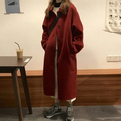 

Hepburn Wind of Autumn and Winter Black Woolen Coat Female 2020 New Woolen Overcoat Long Short-Height Japanese Temperament