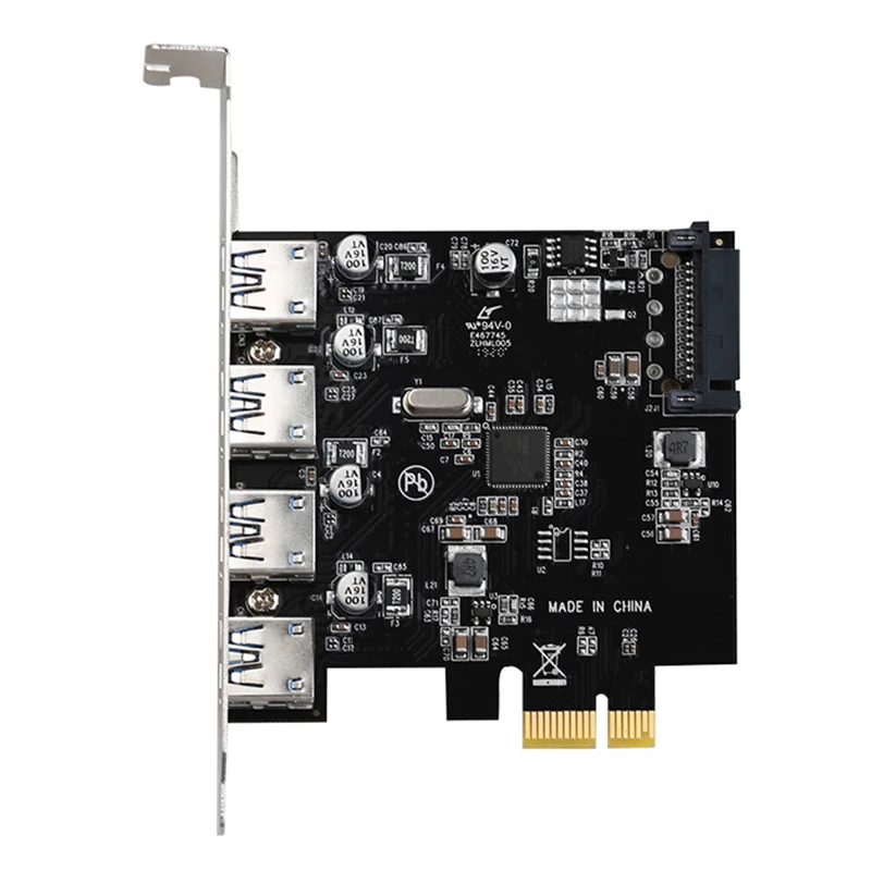

PCIE to USB3.0 Expansion Card FL1100 Chip 15Pin Power Supply PCI-E to 4-Port USB3.0 Expansion Card