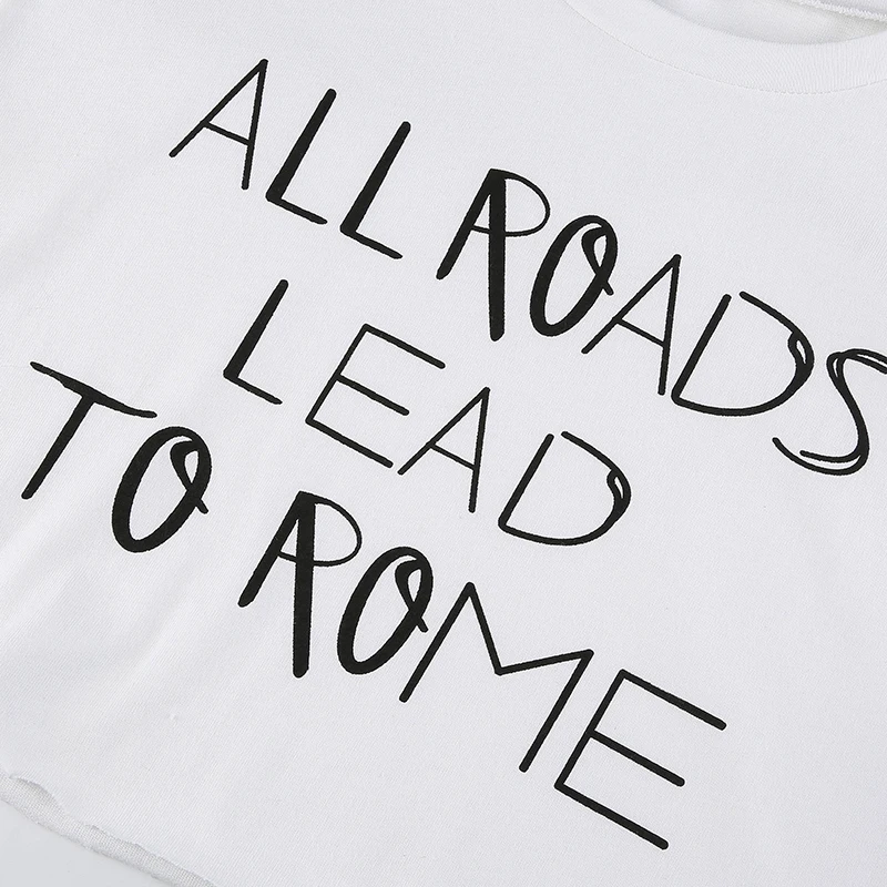 

Rockmore Y2K Oversized Crop Top Women Short Sleeve T Shirt Kawaii Letter Printed Casual Tshirt Harajuku Tee Top Sexy Summer 2021