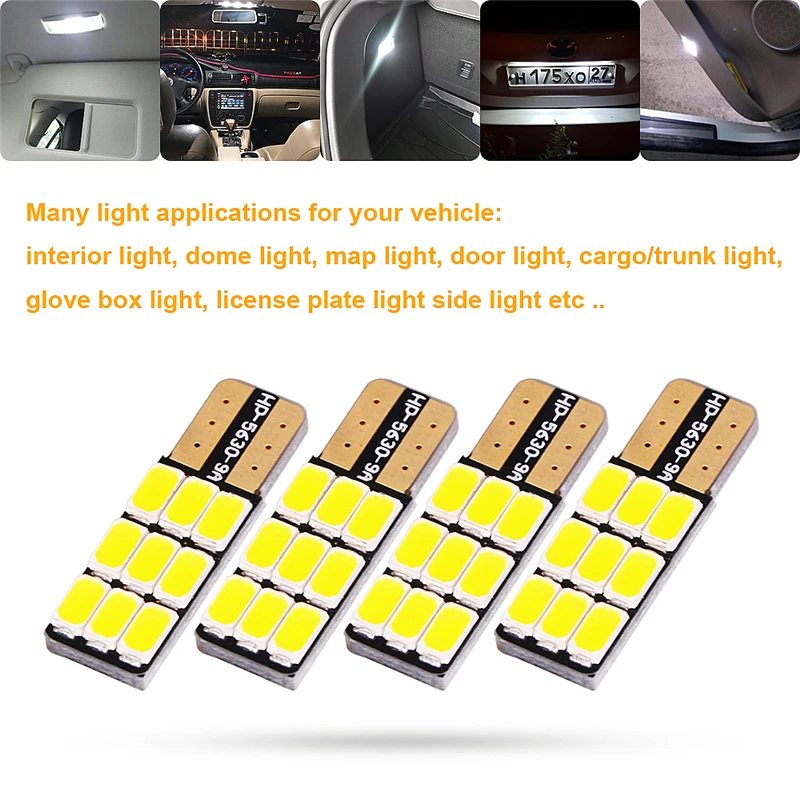 10 шт. автомобильный T10 светодиодный 194 168 W5W 9 5630 SMD клиновидная лампа автомобильные