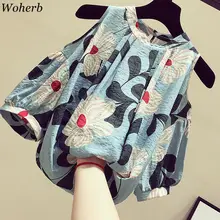 Женские топы и блузки Woherb летние блузы с цветочным принтом