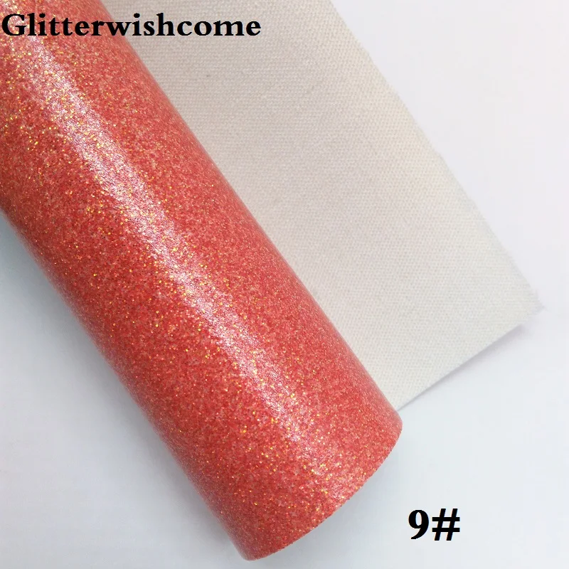 9 Glitterwishcome 30X134 см мини-рулон блестящая ткань винил для бантов гладкая блестящая кожа ткань искусственная кожа для бантов, GM200 - Цвет: 9
