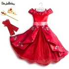 Платье Приключения Елены классический костюм Елены из авалора весенне-осенние платья для девочек платья на одно плечо платье принцессы для девочек