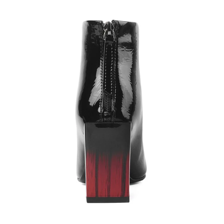 

MLJUESE 2021 women soft ankle boots cow leather zippers boots winter short plush pointed toe high heels women boots