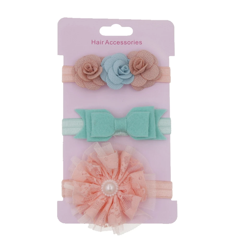 Детские головные уборы с жемчугом Цветочная повязка на голову для девочек