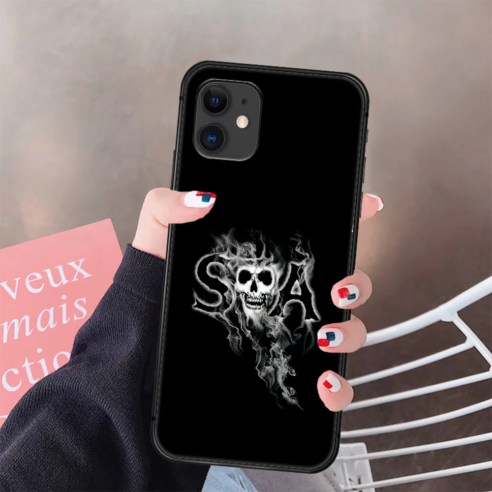 

Sons of Anarchy Tv Phone Case Cover Hull For IPhone 5 5s se 2 6 6s 7 8 12 Mini Plus X XS XR 11 PRO MAX black Shell Soft Bumper