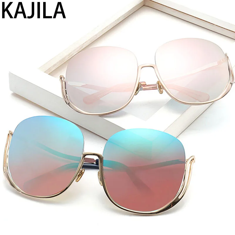 Женские солнцезащитные очки большого размера KAJILA винтажные брендовые