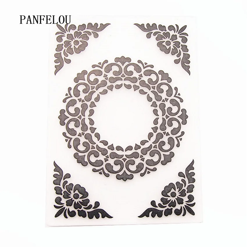 PANFELOU 10 5x14 8 см лоза венок тиснение папки пластиковые для скрапбукинга DIY шаблон
