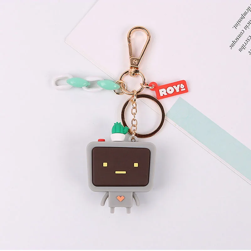 05 Новые популярные модные игрушки брелок мультфильм белые облака Лев динозавр ТВ брелок Дети Женщины Мужчины ключница Подвеска Украшения Подарки - Цвет: 05