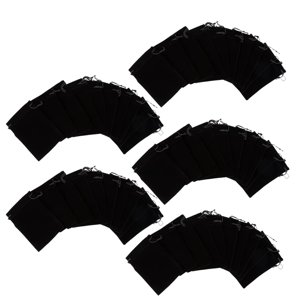 

50 Pieces Gift Bags Velvet Drawstring Pouch Wedding Favor Storage Bag for Jewelry