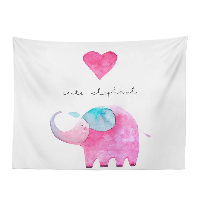 Мечта гобелен с животными цвет палевый Единорог лепестки КИТ мультфильм пол коврик для дома гостиная украшение большой полиэстер коврик для пикника