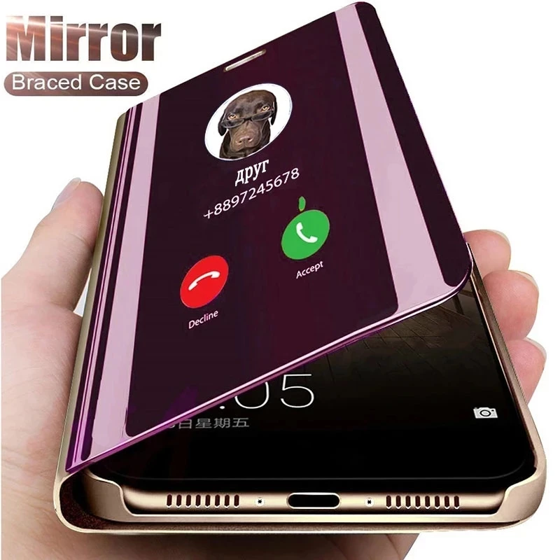 

Luxury Smart Mirror Phone cover For Apple iPhone 11 12 Pro Max 8 7 6 6s Plus Xr Xs Max X Xs SE 2020 support Flip Protective case