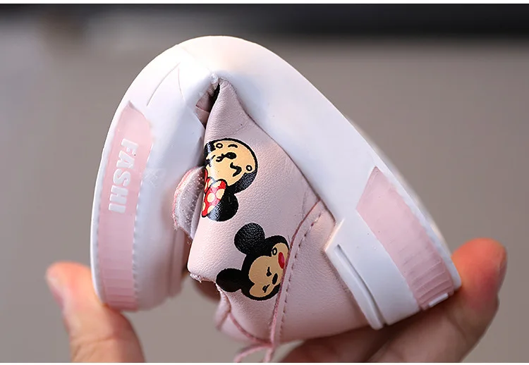 Осенняя обувь для маленьких девочек Disney Детские кроссовки с Минни и Микки