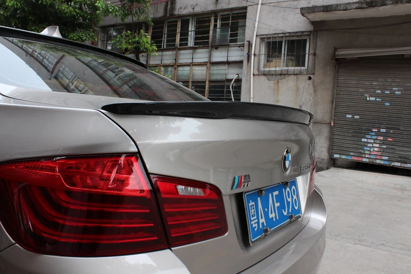 2010 2016 м эффективный стиль F10 углеродное волокно задний спойлер багажника для BMW 5