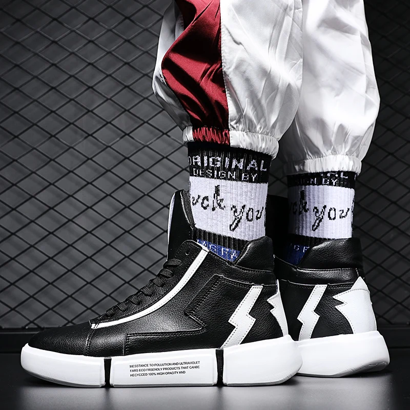 

Fashion Men Shoes New Men Casual Shoes High Top Sneakers Men Fashion Platform Quality Mens Sneakers Masculinas Erkek Ayakkabi