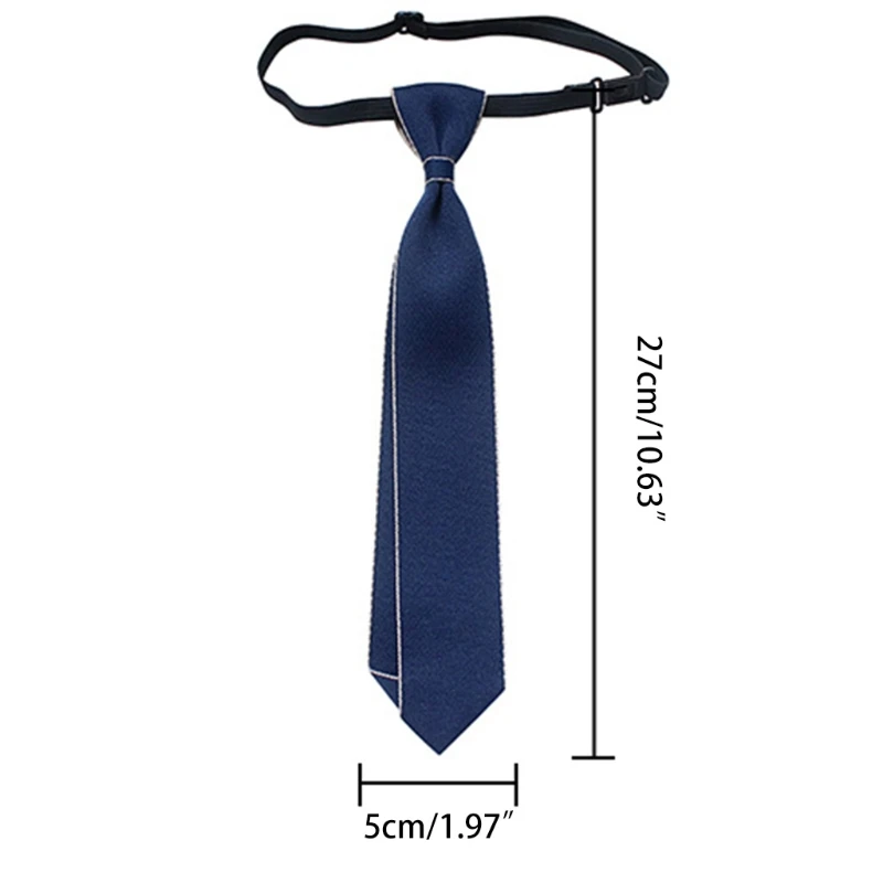 

Boys Neckties Formal Wear Pre-Tied Polyester Necktie Elastic Neck Strap Tie for Graduation Ceremony Multiple Colors M6CD