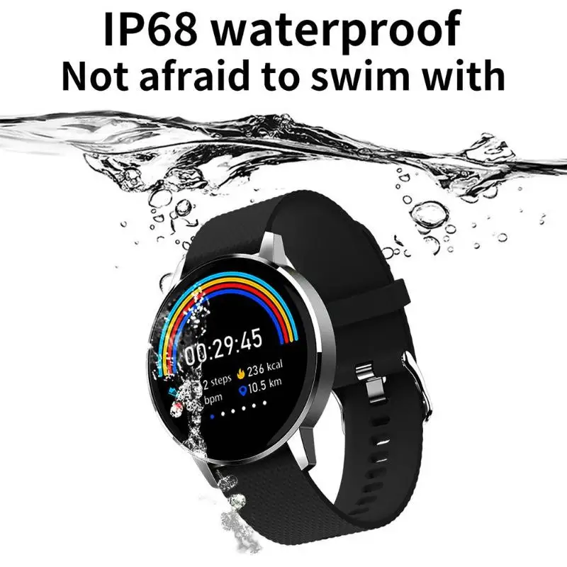 VODOOL T4 1,22 сенсорные Смарт-часы, водонепроницаемые, круглые, ручное кольцо, пульсометр, кровяное давление, информация о кислороде, напоминание
