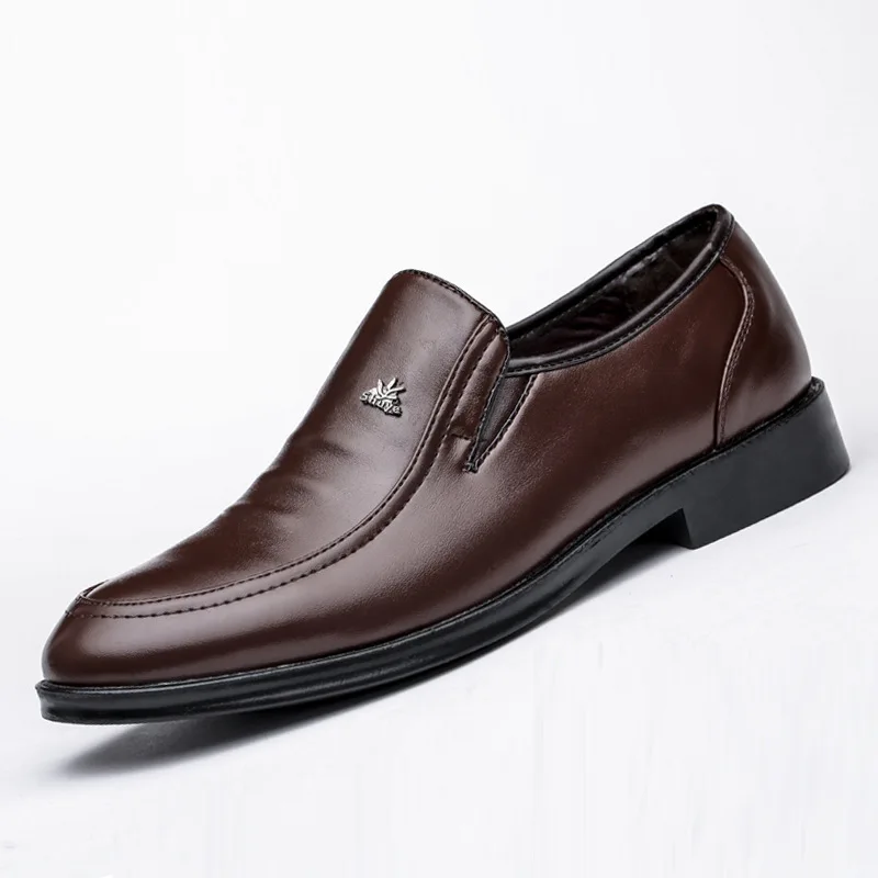 2020 New Men's Quality Cowhide Leather Shoes British Business Extra Soft Leather Man Split Leather Dress Shoes