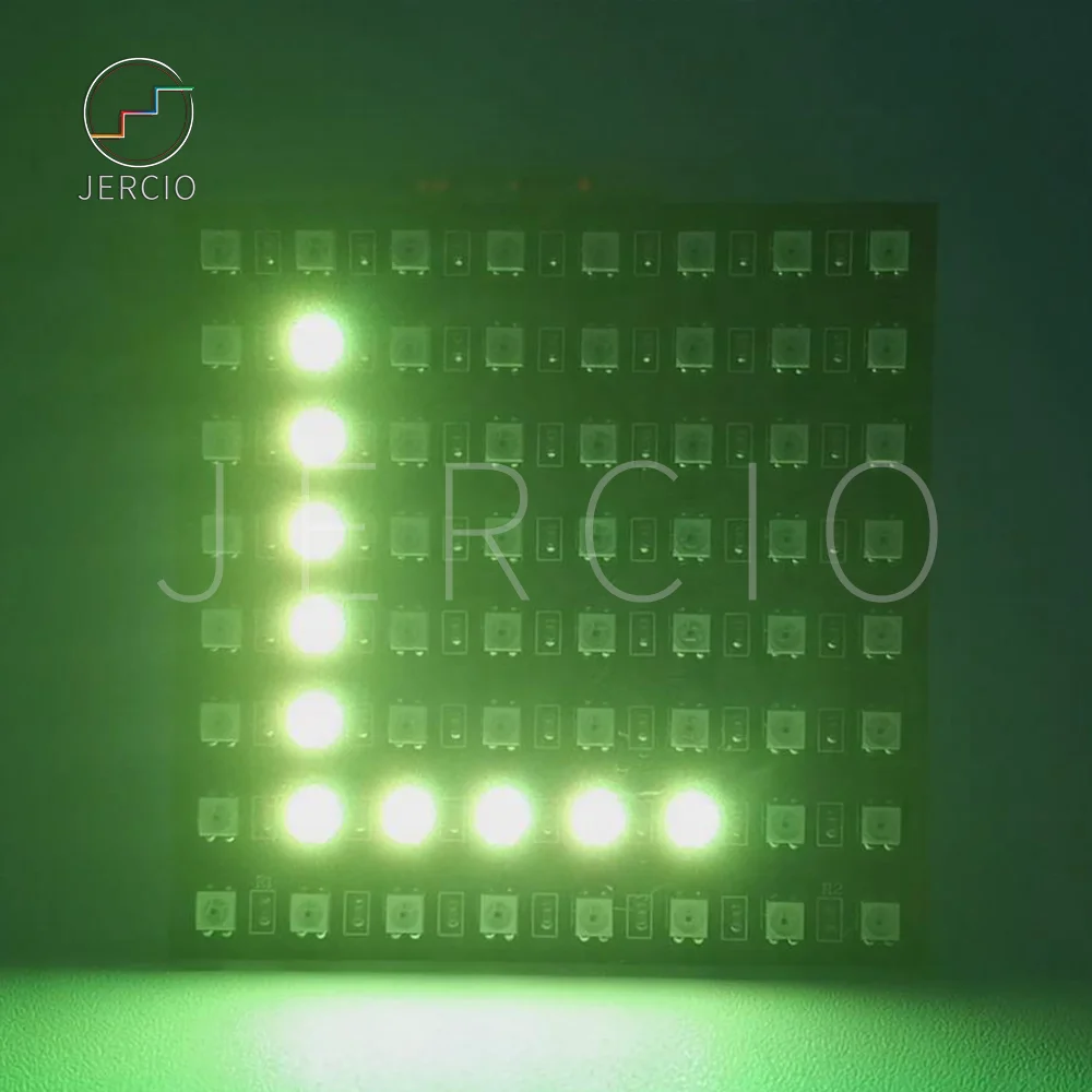 JERCIO WS2812B 8x8 пикселей модуль панели управления пикселей экран Neopixel матрица WS2812 индивидуально адресуемый IC чип DC5V пользовательский дом