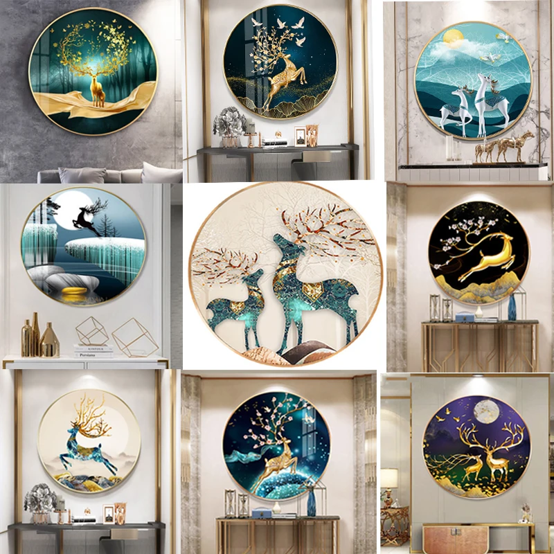 Картина из квадратных страз 5D с изображением рождественского оленя | Дом и сад