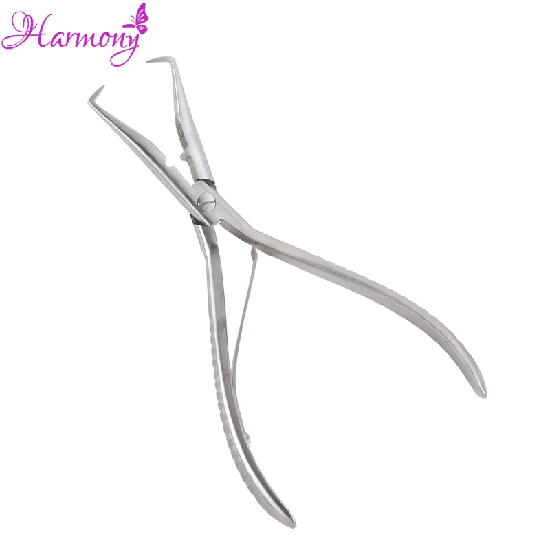 1pcs Stainless Steel Elbow Hair Extension Pliers for Removing I-Tip Hair Micro Ring Tubes Bead Removal Tools