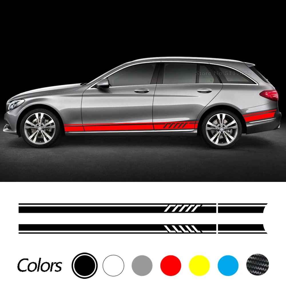 

Car Side Sticker for Mercedes Benz C Class W205 W204 W203 C43 C63 C180 C200 C250 C280 C300 C350 C400 C450 coupe Edition 1 AMG