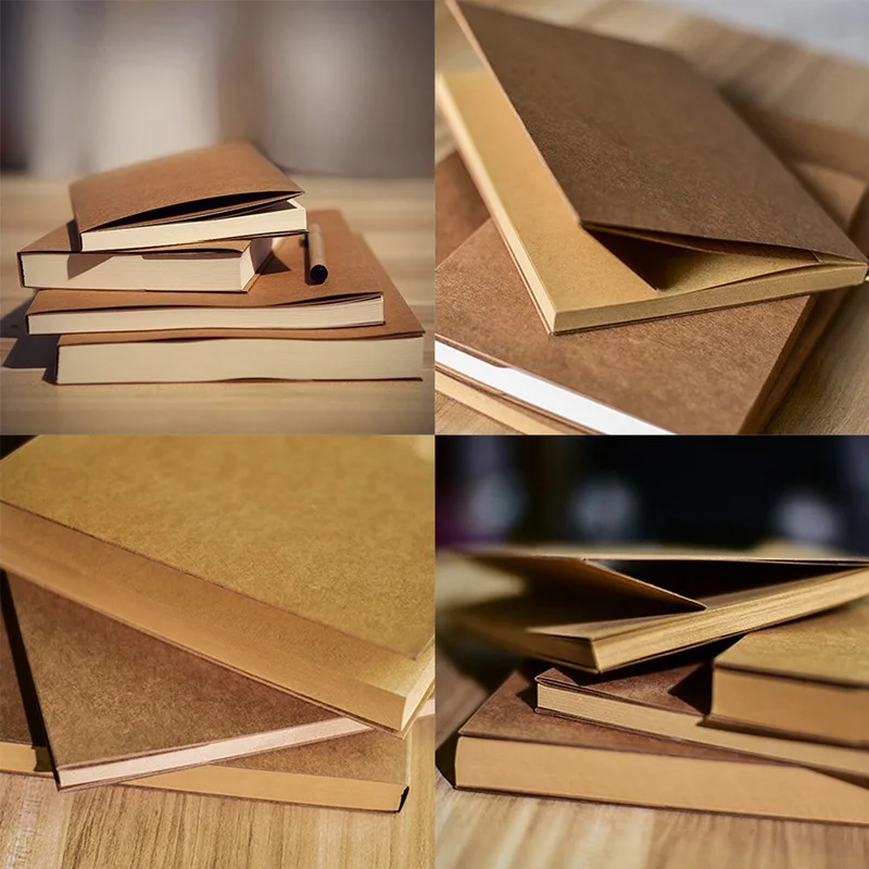 1 шт. бумажный блокнот 66 листов пустой Мягкая книга ежедневный крафт-Обложка