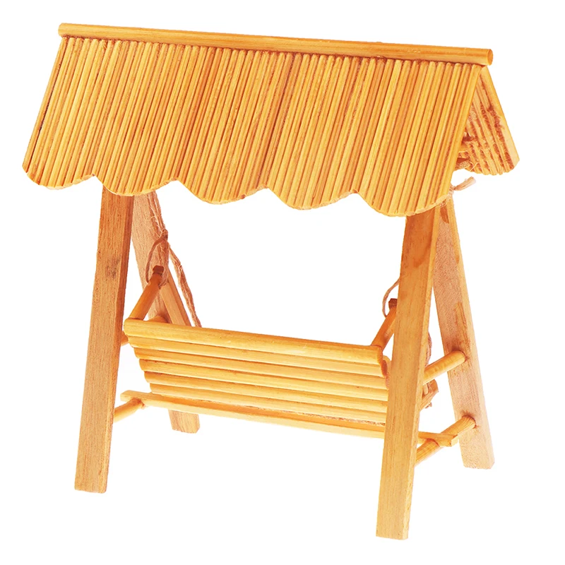 

1Pc 1/12 Scale Dollhouse Miniature Garden Furniture Swing Chair Hammock Doll House Decor Toy