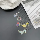 Мультяшное ожерелье с подвеской для маленьких девочек модное ожерелье с динозавром для подростков Дружеские Подарки
