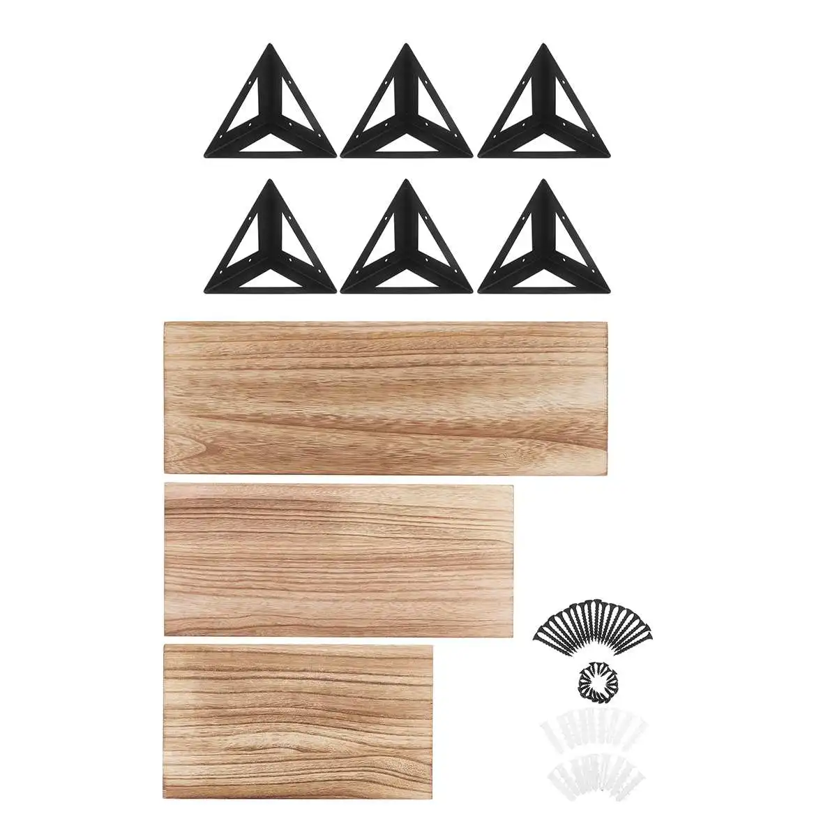 

3pcs Home Decor Wall Shelf Wall Mounted Storage Rack Organization For Kitchen Bedroom Kid Room DIY Wall Decoration Wooden Holder