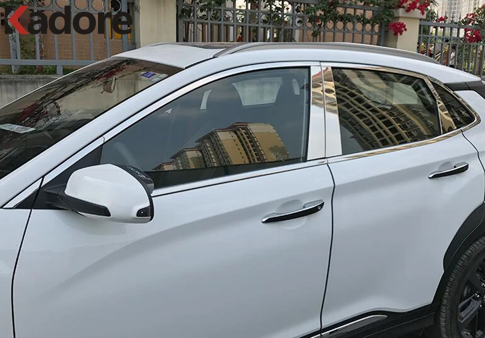 Столбики для окон автомобиля из нержавеющей стали Hyundai Kona Encino Kauai SUV 2017 2018 2019