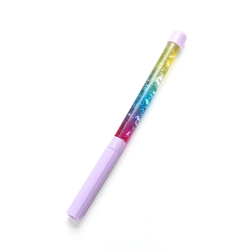 0.5mm ink black-J 1 шт. каваи 0,5 мм Радужная цветная ручка Феи ручка дрейф песок блеск кристалл ручка новинка канцелярские принадлежности для детей подарок Горячая Распродажа - Цвет: 0.5mm ink black-J