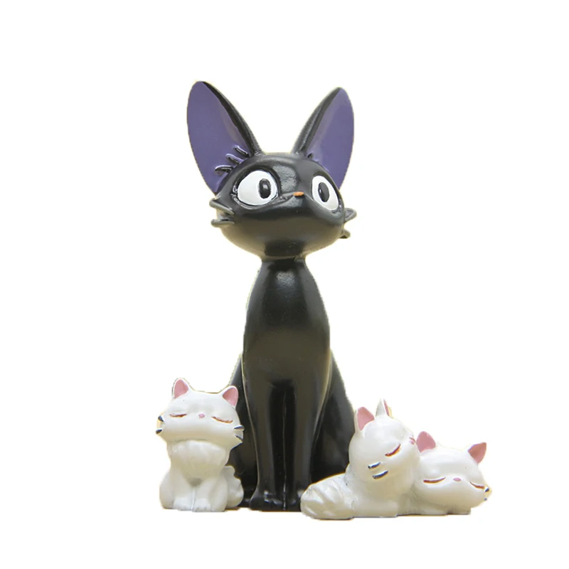 Экшн-фигурки из ПВХ для студийной фотосъемки: черная кошка и белая | Игрушки хобби