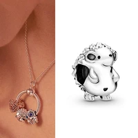 new hot 925 sterling silver little hedgehog nino beads are suitable for the original pandora womens bracelet diy charm jewelry